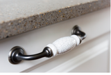 Archant Heritage Davita D Handle 128mm, Ceramic Crazed & Ceramic White