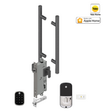 YALE ASSURE SL (Keyless) SMART-READY LOCK WITH APEX L142 x 450 ENTRANCE SET SATIN NICKEL & MATT BLACK