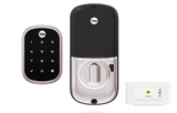 YALE ASSURE SL (Keyless) SMART-READY LOCK WITH APEX L142 x 450 ENTRANCE SET SATIN NICKEL & MATT BLACK