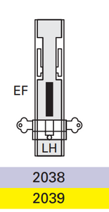 Cavity Slider For Doors Cavilock CL100 Louise Latch Both Sides & Key Both Sides Right Handle & Left Handle Exit Free Edge Pull -Satin Chrome  & Polished Brass