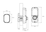 YALE ASSURE SL (Keyless) SMART-READY LOCK WITH APEX L142 x 450 ENTRANCE SET SATIN NICKEL & MATT BLACK