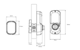 YALE ASSURE SL (Keyless) SMART-READY LOCK WITH APEX L142 x 600 ENTRANCE SET SATIN NICKEL & MATT BLACK