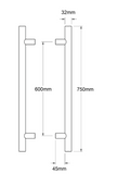 YALE ASSURE SL (Keyless) SMART-READY LOCK WITH APEX L142 x 600 ENTRANCE SET SATIN NICKEL & MATT BLACK