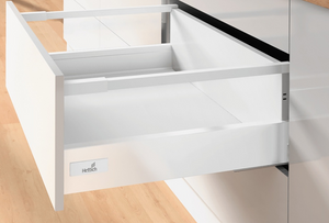 Hettich Germany Atira Pot and Pan Drawer Set Height 176mm White Length Available in 260mm, 300mm, 350mm, 420mm, 470mm and 520mm With Gallery Rails