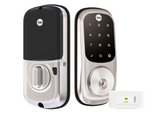 YALE ASSURE KEYED SMART-READY LOCK WITH APEX 143 x 600 ENTRANCE SET MATT BLACK & SATIN NICKEL