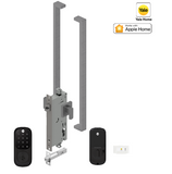 YALE ASSURE KEYED SMART-READY LOCK WITH APEX 143 x 600 ENTRANCE SET MATT BLACK & SATIN NICKEL