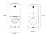 YALE ASSURE KEYED SMART-READY LOCK WITH APEX 143 x 450 ENTRANCE SET MATT BLACK & SATIN NICKEL