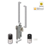 YALE ASSURE KEYED SMART-READY LOCK WITH APEX 143 x 450 ENTRANCE SET MATT BLACK & SATIN NICKEL