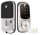 YALE ASSURE KEYED SMART-READY LOCK WITH APEX 143 x 450 ENTRANCE SET MATT BLACK & SATIN NICKEL