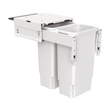 Hideaway Waste Bin ,Hideaway Concelo Range, 2 x 35Ltr Bucket, Door Pull Width 418mm x Height 640mm  x Depth 525mm - Cinder ,Arctic White -( Available in 6 Sizes : 1 x 35Ltr ,2 X 13Ltr ,2 x 15Ltr ,2 x 16Ltr ,2 x 20Ltr ,2 x 35Litres )