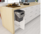 Tanova NZ Simplex Pull Out  Soft Close Kitchen Bin - Width 200mm ,300mm and 350mm Behind Door Handle type Cabinet - 1 x 8Litre , 1 x 10Litre ,1 x 12Litre ,1 x 15Litre ,1 x 18Litre & 1 x 24Litre