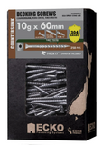 Ecko Decking Screws Countersunk (CSK) T-REX17 - 304Stainless Steel 10G -60,65,75 mm Pack of 250