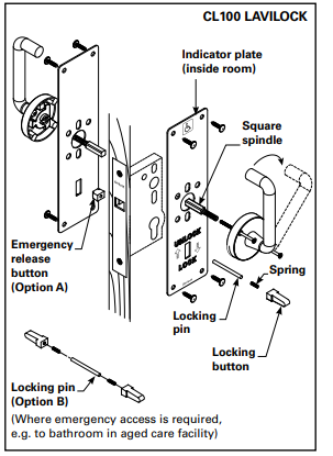 Cavity Slider For Doors Cavilock CL100 Mortice Turn One Side Reversible Cylinder Polished Brass & Satin Chrome