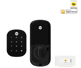 YALE ASSURE SL (Keyless) SMART-READY LOCK WITH APEX 143 x 300 ENTRANCE SET MATT BLACK & SATIN NICKEL