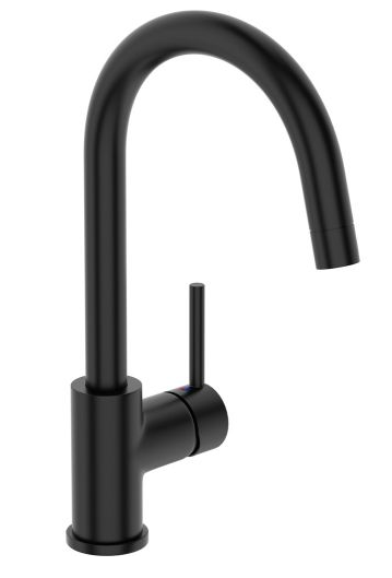 Archant Heritage Elementi Uno Gooseneck Mixer ,All pressure Available in 3 Colours : Black ,Brushed no & Chrome