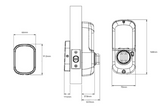 YALE ASSURE SL (Keyless) SMART-READY LOCK WITH APEX 143 x 450 ENTRANCE SET SATIN NICKEL & MATT BLACK