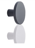 Archant Heritage Ellipse Knob, 42mm - Available in 4 Colours :  Brushed Brass ,Matte Black ,White & Gunmetal