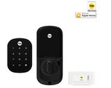 YALE ASSURE SL (Keyless) SMART-READY LOCK WITH APEX 143 x 450 ENTRANCE SET SATIN NICKEL & MATT BLACK