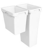 Tanova NZ Bin for LEGRABOX F Drawer - Frame & Buckets 500mm & 600mm Cabinet  – 1 x 20L 1 x 36Litres - White & Grey