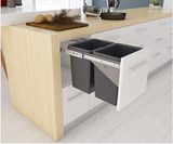 Tanova NZ Simplex Soft Close Kitchen Bin - 200mm ,300mm ,350mm and 400mm Cabinet Drawer Front Type - 1 x 50Litre ,2 x 6Litre ,2 x 8Litre ,2 x 10Litre ,2 x 12Litre ,2 x 15Litre ,2 x 18Litre ,2 x 24Litre & 3 x 8Litre Grey or White