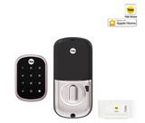 YALE ASSURE SL(Keyless) SMART-READY LOCK WITH APEX 145X525 ENTRANCE SET MATT BLACK &  SATIN NICKEL