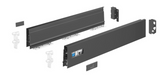 Hettich Germany Atira Drawer set Height 70mm Anthracite / Dark Grey Length Available in 260mm, 300mm, 350mm, 420mm, 470mm and 520mm with 30kg Quadro Runner