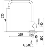 BURNS & FERALL NOBILI MAIN PRESSURE TAP SILVER NEW ROAD SINGLE JET & PULL OUT  SHOWER HEAD HEIGHT : 355MM ,325MM & 385MM CHROME