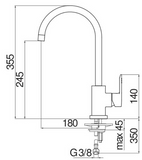 BURNS & FERALL NOBILI MAIN PRESSURE TAP SILVER NEW ROAD SINGLE JET & PULL OUT  SHOWER HEAD HEIGHT : 355MM ,325MM & 385MM CHROME