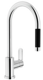 BURNS & FERALL NOBILI MAIN PRESSURE TAP SILVER NEW ROAD SINGLE JET & PULL OUT  SHOWER HEAD HEIGHT : 355MM ,325MM & 385MM CHROME