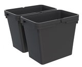 Tanova NZ Bin for LEGRABOX F Drawer - Frame & Buckets 450mm ,500mm and 600mm- Cabinet  – 2 x 20 Litre & 2 x 36 Litre  - Grey