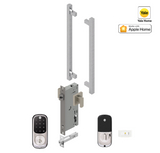 YALE ASSURE KEYED SMART-READY LOCK WITH APEX 145X375 ENTRANCE SET SATIN NICKEL & MATT BLACK