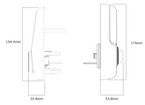 YALE ASSURE KEYED SMART-READY LOCK WITH APEX 145 X 225 ENTRANCE SET SATIN NICKEL & MATT BLACK