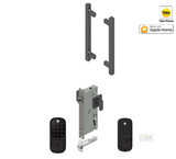 YALE ASSURE KEYED SMART-READY LOCK WITH APEX 145 X 225 ENTRANCE SET SATIN NICKEL & MATT BLACK