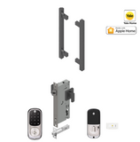 YALE ASSURE KEYED SMART-READY LOCK WITH APEX 145 X 225 ENTRANCE SET SATIN NICKEL & MATT BLACK