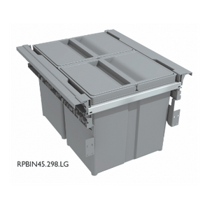 Sige Italian Concept 560 Series Cabinet Width 450mm ,Height 298mm and 463mm ,Capacity ( 17+17 litres and 29 + 29 litres ) Bins+16mm Adaptors Finish Light Grey & Orion Grey