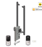 YALE ASSURE KEYED SMART-READY LOCK WITH APEX 145 X 525 ENTRANCE SET SATIN NICKEL & MATT BLACK