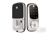 YALE ASSURE KEYED SMART-READY LOCK WITH APEX 145 X 525 ENTRANCE SET SATIN NICKEL & MATT BLACK