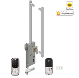 YALE ASSURE KEYED SMART-READY LOCK WITH APEX 145 X 525 ENTRANCE SET SATIN NICKEL & MATT BLACK