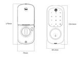 YALE ASSURE KEYED SMART-READY LOCK WITH HAWTHRON LEVER MATT BLACK & SATIN NICKEL