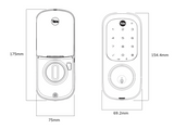 YALE ASSURE KEYED SMART-READY LOCK WITH APEX 146X450 ENTRANCE SET MATT BLACK & SATIN BLACK