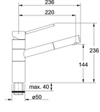 Archant Heritage Franke Ozone Pull-Out Tap Chrome (TA6851)