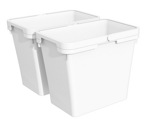 Tanova NZ Bin for LEGRABOX F Drawer - Frame & Buckets 450mm ,500mm and 600mm- Cabinet  – 2 x 20 Litre ,2 x 36 Litre - White