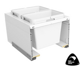 Tanova NZ Waste System 450 Cab Simlead D 70kg Push To Open Soft Close - 450mm ,500mm & 550mm Cabinet - 1 x 20Litre ,1 x 36Litre 1 x 50Litre , 2 x 20Litre & 2 x 20L or 2 x 36Litre Bucket White Mech Only