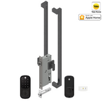 YALE ASSURE KEYED SMART-READY LOCK WITH APEX 146X600 ENTRANCE SET MATT BLACK & SATIN NICKEL