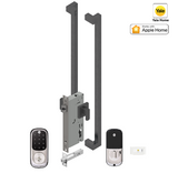 YALE ASSURE KEYED SMART-READY LOCK WITH APEX 146X600 ENTRANCE SET MATT BLACK & SATIN NICKEL