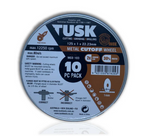 Tusk Heavy Duty Thin Metal Cut-off Wheel 76mm x 1 x 10 ,105 x 1 x 16 ,115mmx 1 x 22.23 ,125mm x 1 x 22.23 ,180mm x 1.6 x 22.23 & 230mm x 1.9 x 22.23 - 10pc pack & 50pc pack