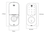 YALE ASSURE KEYED SMART-READY LOCK WITH APEX 147X450 ENTRANCE SET MATT BLACK & SATIN NICKEL