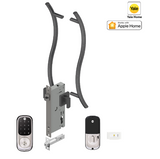 YALE ASSURE KEYED SMART-READY LOCK WITH APEX 147X450 ENTRANCE SET MATT BLACK & SATIN NICKEL