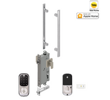 YALE ASSURE KEYED SMART-READY LOCK WITH APEX 141 X 300 ENTRANCE SET SATIN NICKEL & MATT BLACK