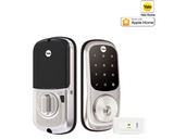 YALE ASSURE KEYED SMART-READY LOCK WITH APEX 141 X 300 ENTRANCE SET SATIN NICKEL & MATT BLACK